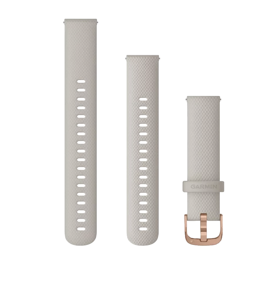 Garmin Quick Release Watch Bands (18 mm), Light Sand with Rose Gold Hardware - three-piece set