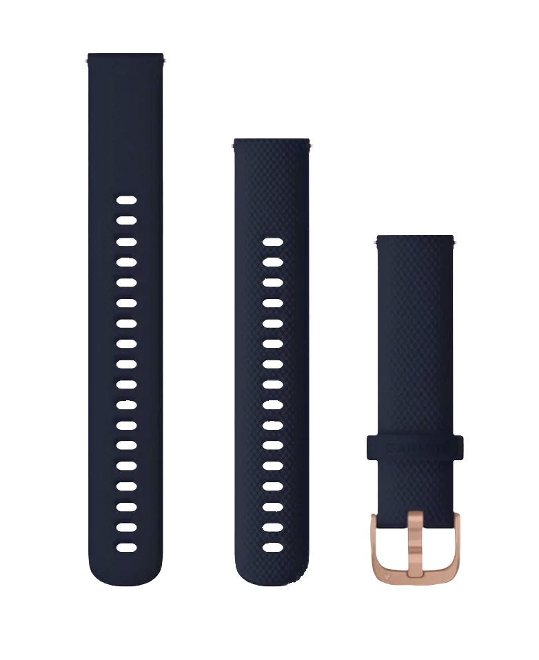 Garmin Quick Release Bands (18 mm) Navy with Rose Gold Hardware (010-12924-33) by Garmin
