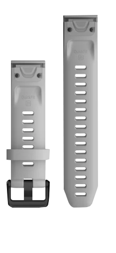 Garmin QuickFit 20 watch band set, powder gray silicone, 2-piece kit
