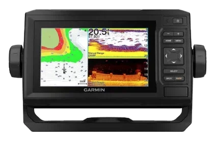 Garmin ECHOMAP 63cv UHD marine chartplotter with U.S. LakeVU g3 and GT24-TM UHD transducer, black
