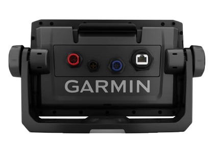Garmin EchoMap UHD 75cv marine chartplotter with GT24UHD-TM transducer, black rear view