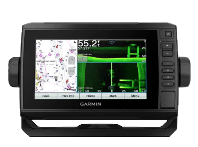 Garmin ECHOMAP 74cv UHD marine chartplotter with U.S. BlueChart g3 and GT24UHD-TM transducer