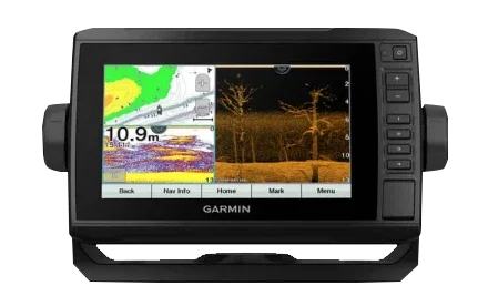 Garmin EchoMap UHD 75cv marine chartplotter GPS, black device with color display