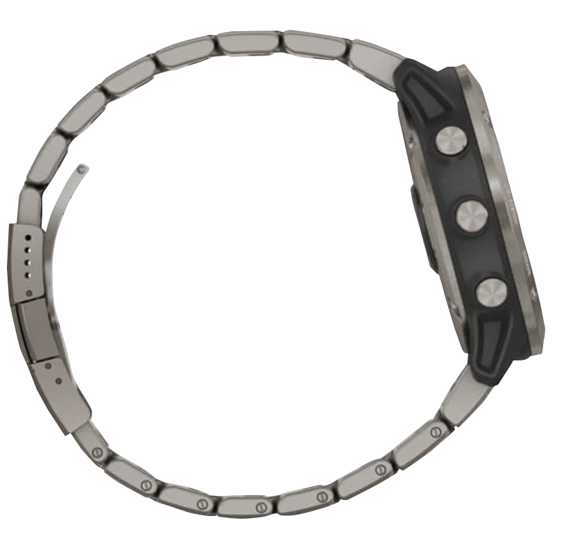 Garmin Quatix 6X Solar watch with stainless steel band
