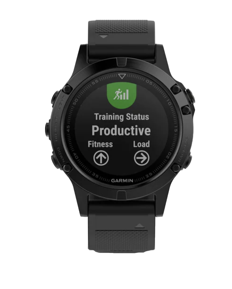 Garmin Fenix 5 Black Sapphire smartwatch with black band