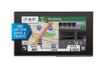 Black Garmin Nuvi 3597LMTHD automotive GPS navigation system with lifetime maps and traffic