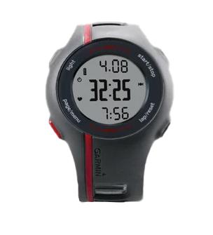 Garmin Forerunner 110M GPS smartwatch with HRM, black strap with red accents