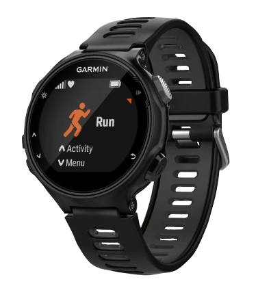 Garmin Forerunner 735XT smartwatch, black and gray, certified refurbished