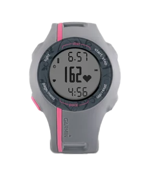 Garmin Forerunner 110 pink GPS smartwatch with HRM, gray band with pink accents