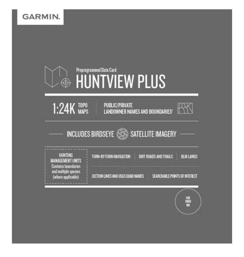 Garmin Huntview Plus Maps Idaho microSD card (010-12260-52)