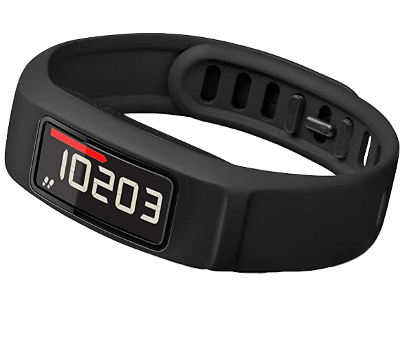 Garmin Vivofit 2 black GPS smartwatch, certified refurbished with rectangular display