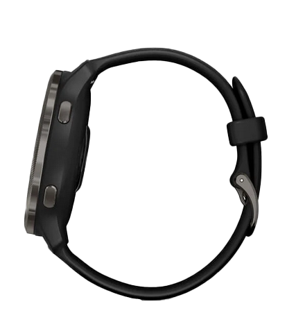 Garmin Venu 2, Slate Stainless Steel Bezel with Black Case and Silicone Band (010-02430-01) by Garmin