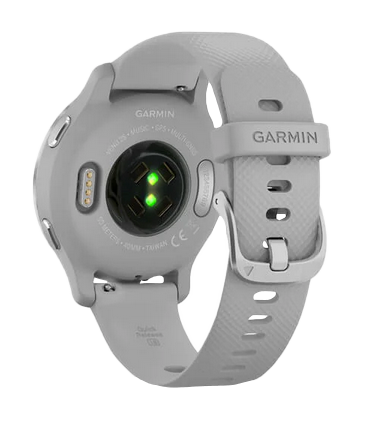 Garmin Venu 2s GPS Smartwatch, silver bezel with light gray band, refurbished