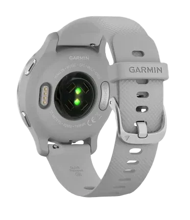Garmin Venu 2s GPS Smartwatch, silver bezel with light gray band, refurbished