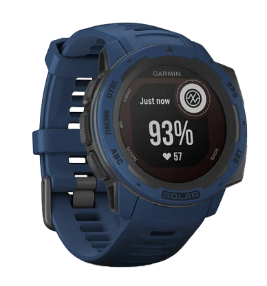 Garmin Instinct Solar, Tidal Blue, Rugged GPS Smartwatch (Garmin Certified Refurbished) by Garmin