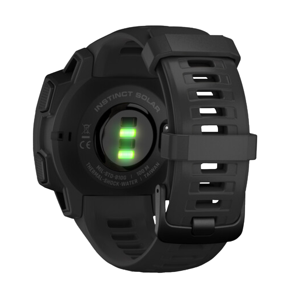 Garmin Instinct Solar Tactical Edition smartwatch, black rugged GPS watch, certified refurbished