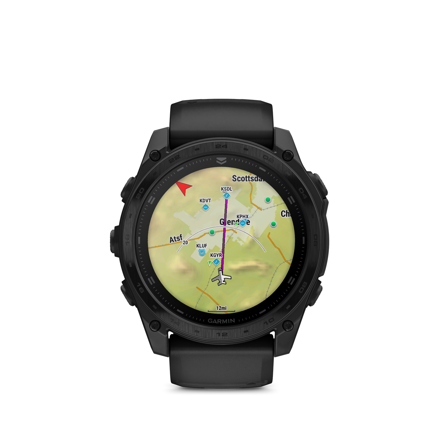 Garmin Tactix 8 AMOLED 51mm black smartwatch with Applied Ballistics Ultralight Solver