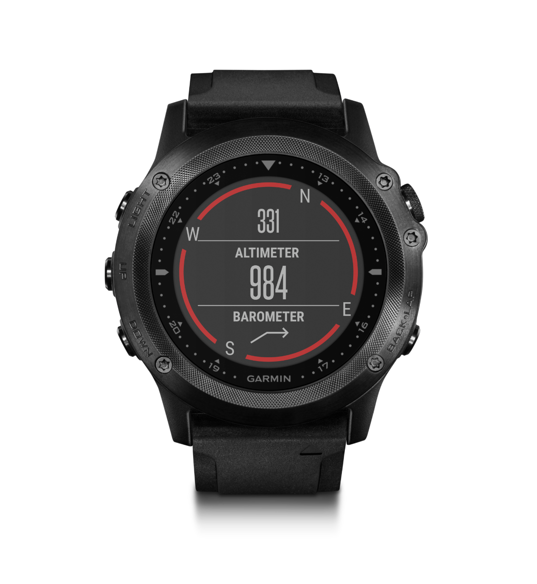 Garmin Tactix Bravo smartwatch, black with silicone band, model 010-01338-0C