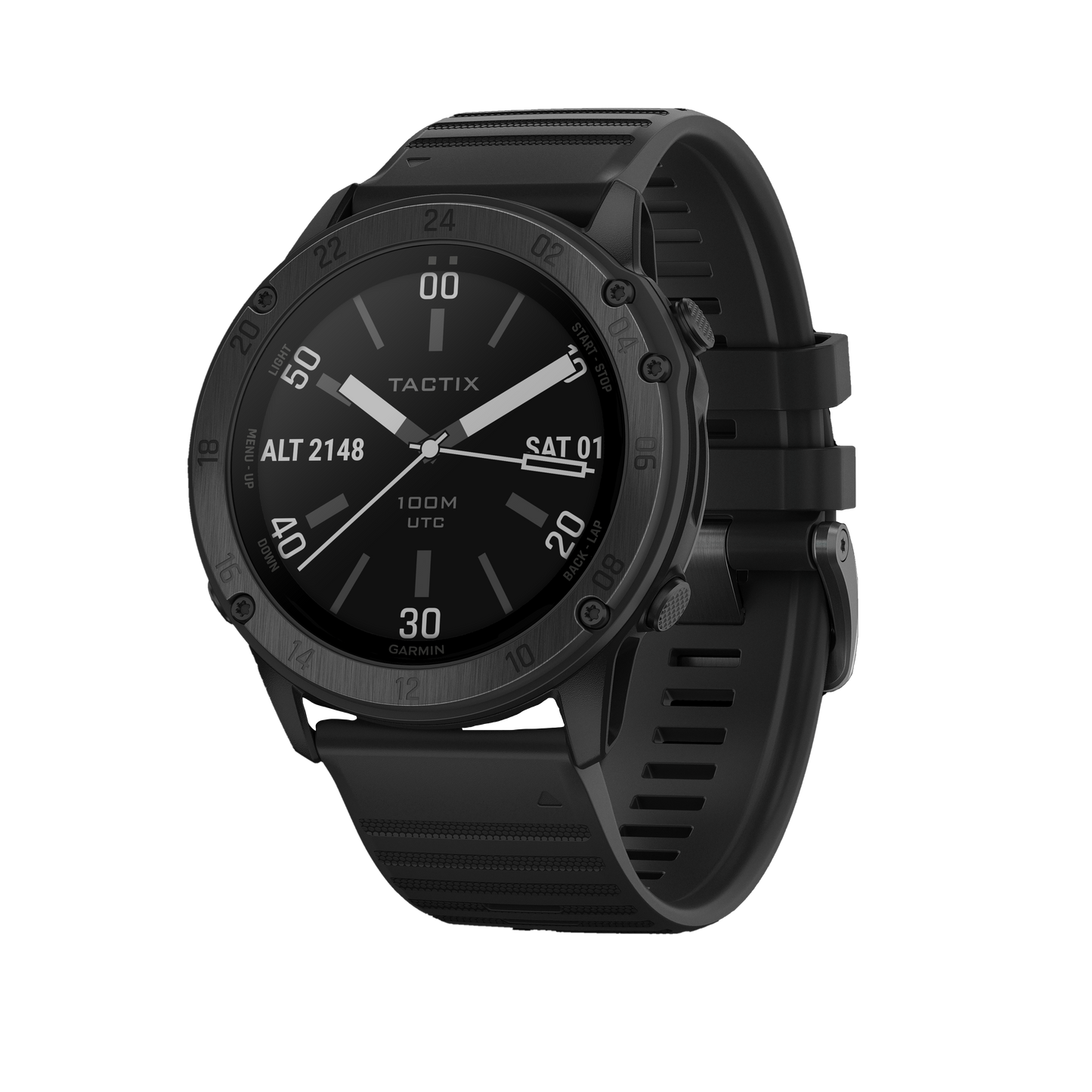 Garmin Tactix Delta Sapphire Edition smartwatch with black case and strap