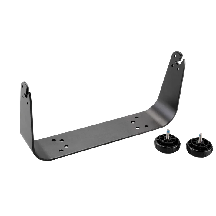 Garmin bail mount for GPSMAP 7x10, gray metal L-bracket with two knobs