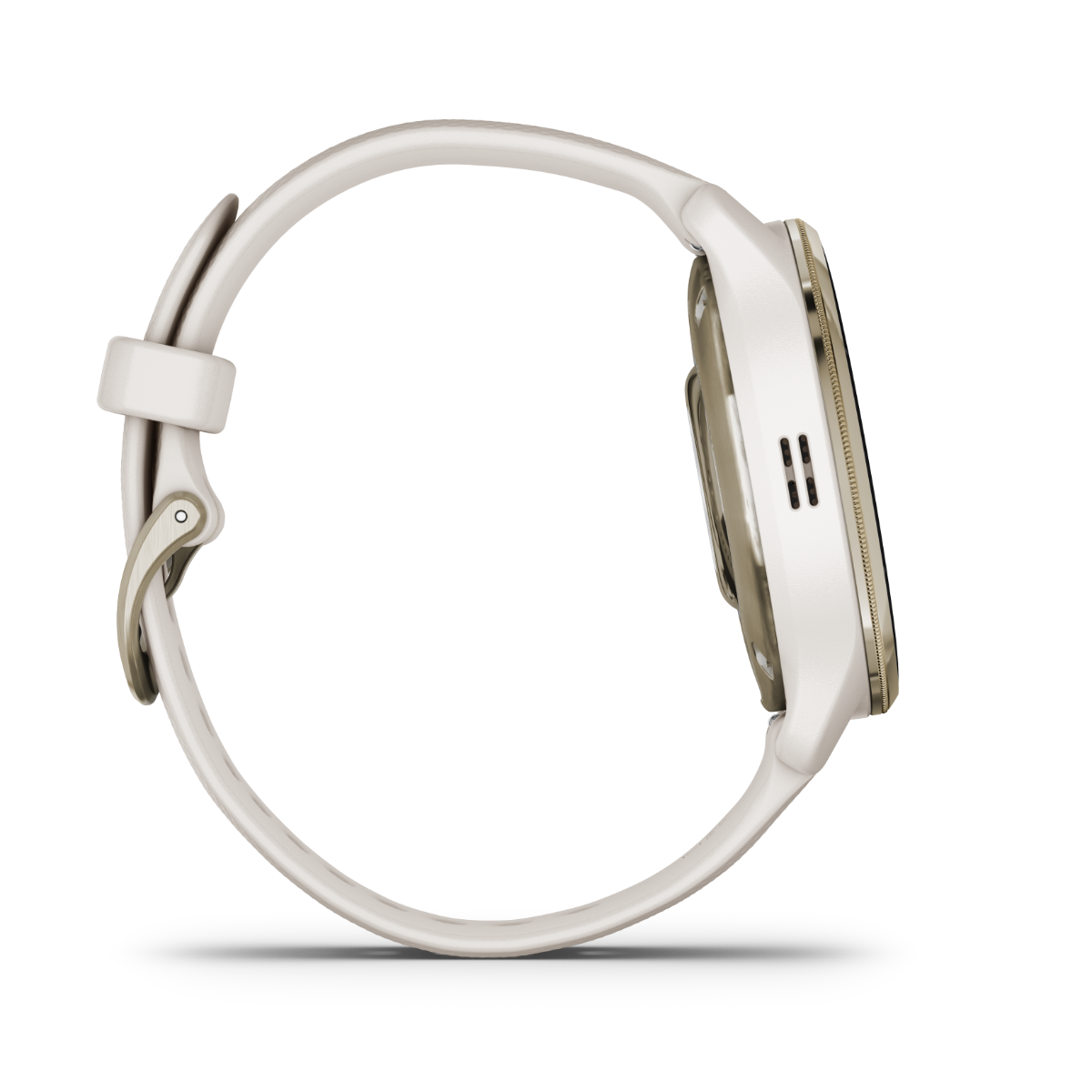 Garmin Venu 2 Plus smartwatch, cream gold case with silicone band, certified refurbished