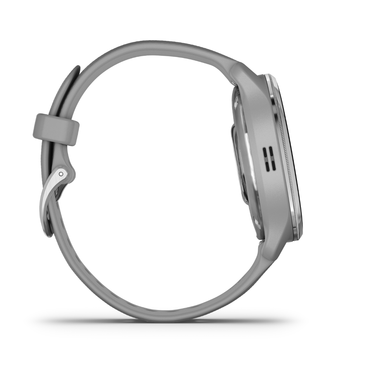 Garmin Venu 2 Plus smart watch with stainless bezel, powder gray case and silicone band, Garmin Certified Refurbished