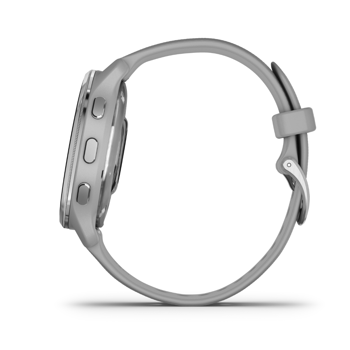 Garmin Venu 2 Plus smartwatch with stainless steel bezel, powder-gray case and silicone band (Refurbished)
