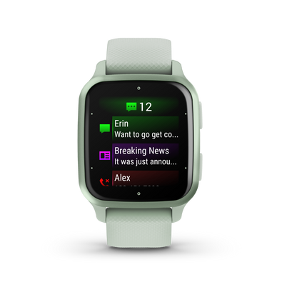 Garmin Venu Sq 2, Metallic Mint with Silicone Band (Garmin Certified Refurbished) by Garmin