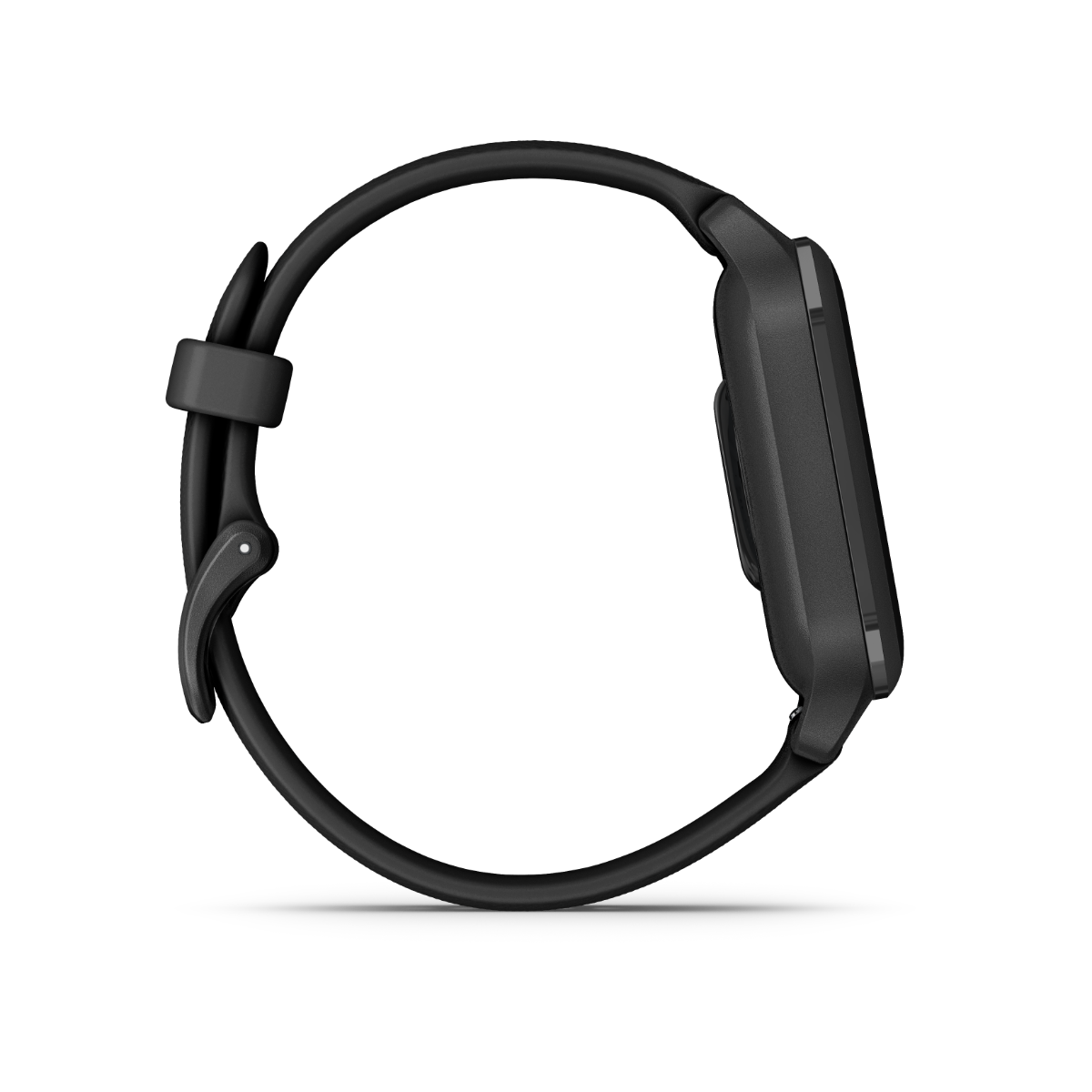 Garmin Venu Sq 2 Music smartwatch with slate aluminum bezel and black silicone band