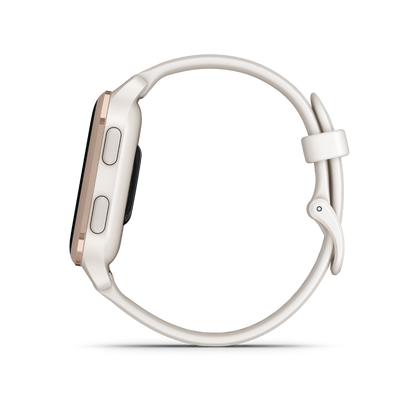 Garmin Venu Sq 2, Music, Peach Gold Aluminum Bezel with Ivory Case and Silicone Band (010-02700-01) by Garmin