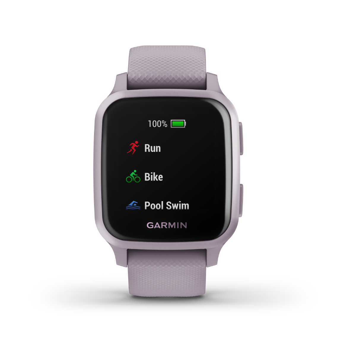 Garmin Venu Sq smartwatch, Orchid with metallic orchid bezel