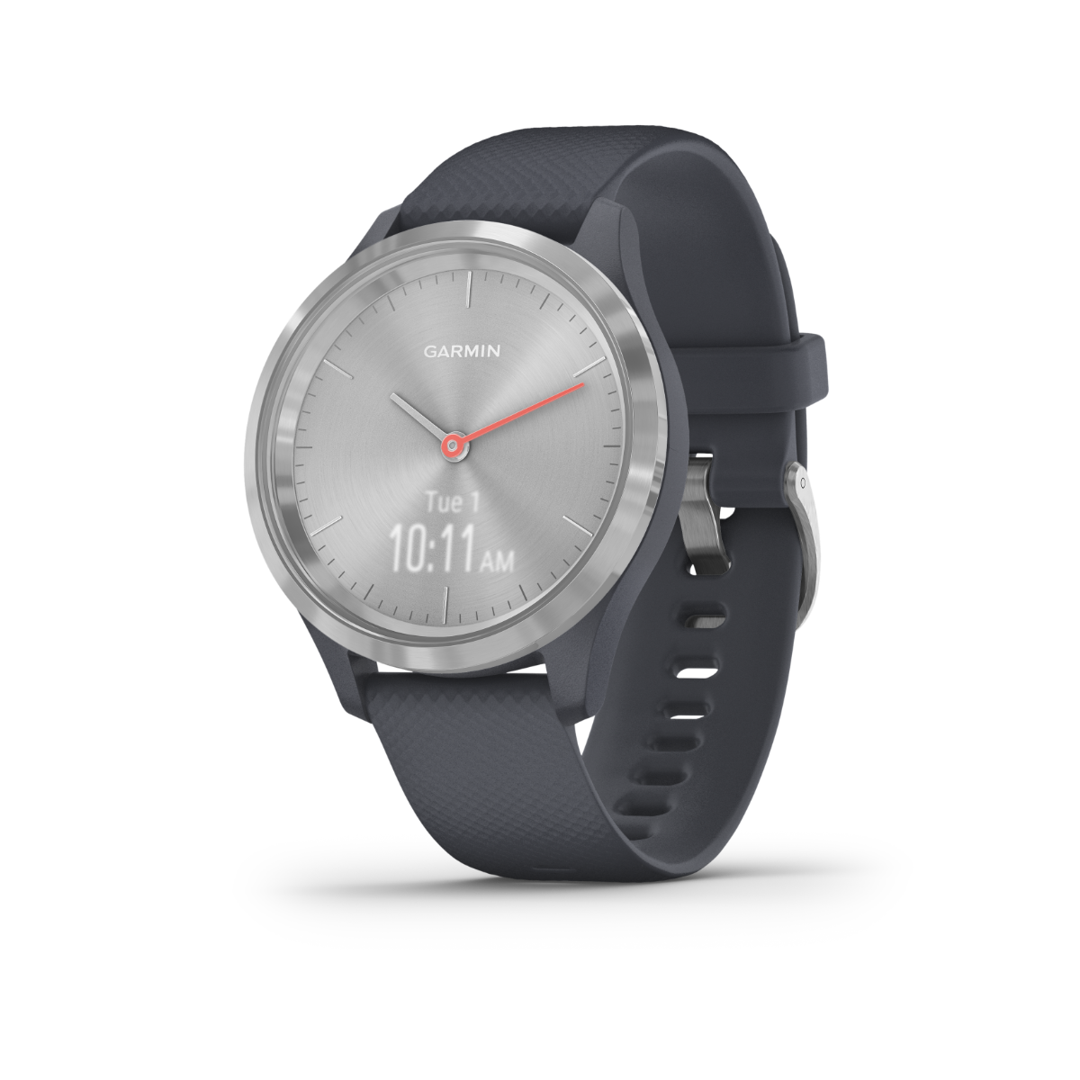 Garmin Vívomove 3S, Silver with Granite Blue Band, GPS Smartwatch (Garmin Certified Refurbished) by Garmin