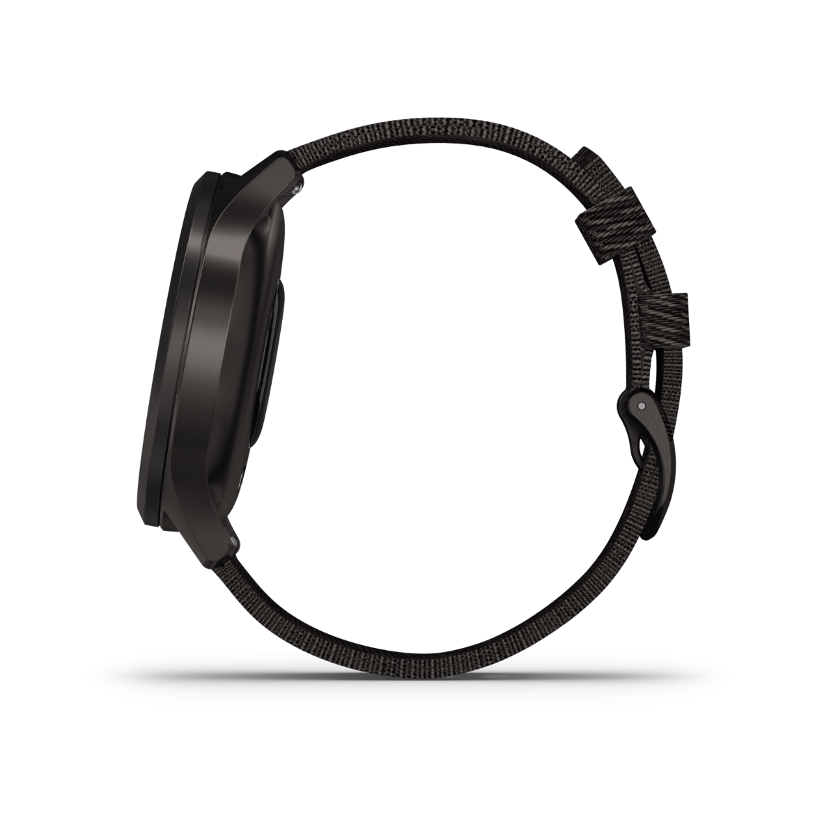 Garmin Vívomove Style smartwatch, graphite case with black pepper woven nylon band, refurbished