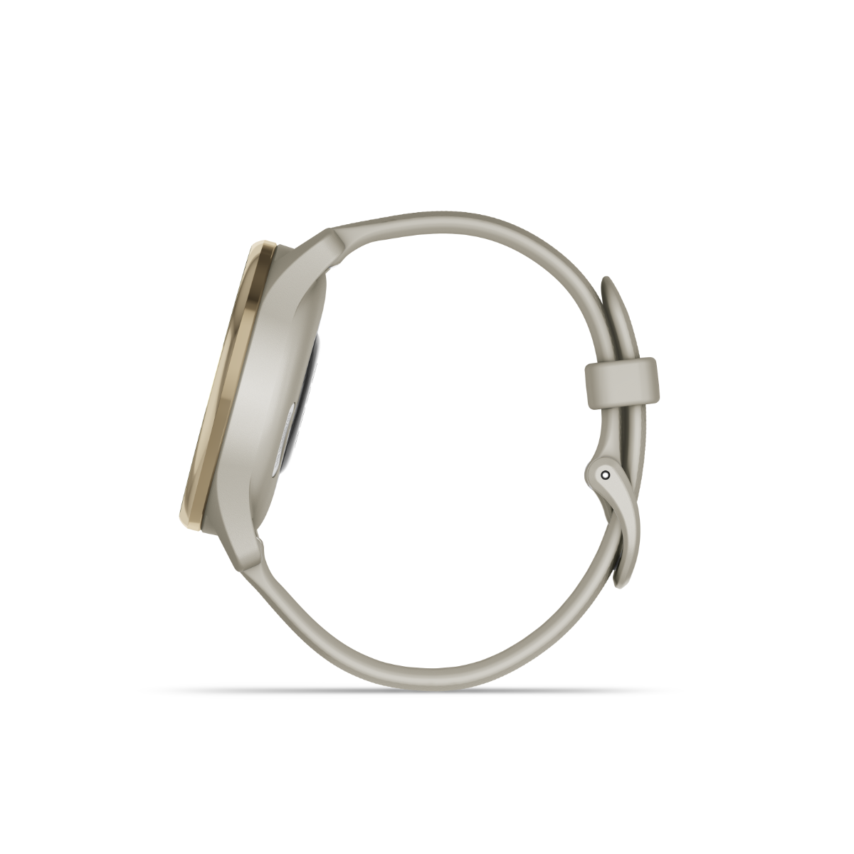 Garmin vivomove Trend watch, cream with gold bezel and silicone band
