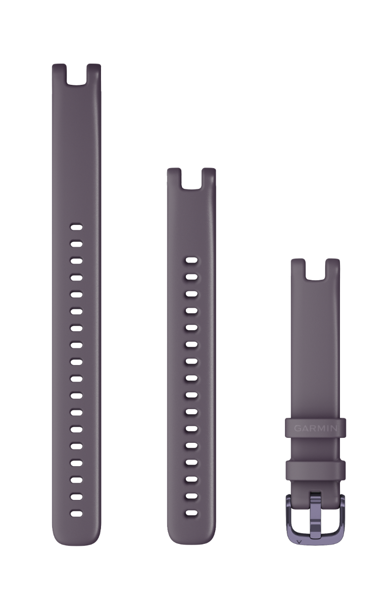 Garmin Lily watch bands (14 mm) Deep Orchid with Midnight Orchid hardware - three-piece set