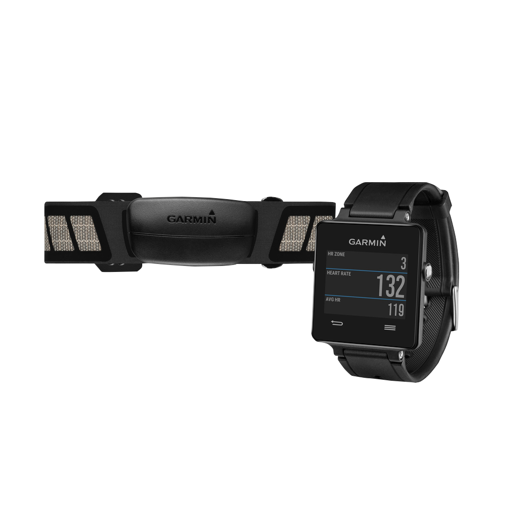 Garmin Vivoactive, Black Bundle, GPS Smartwatch (Garmin Certified Refurbished)