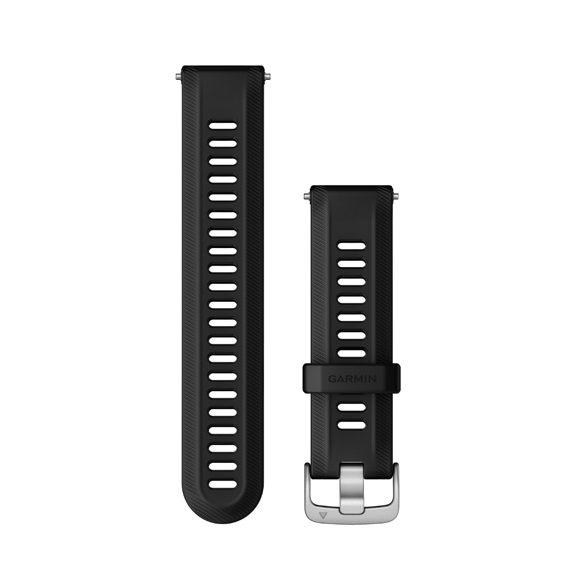 Garmin Forerunner Watch Bands (22 mm) Black with Silver Hardware (010-11251-3U)