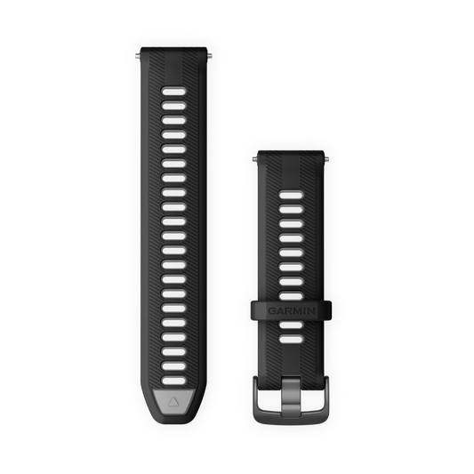 Garmin Forerunner Watch Bands (22 mm) Black/Powder Gray with Slate Hardware (010-11251-9Y) by Garmin
