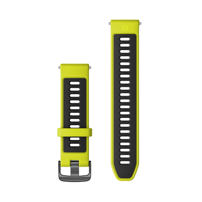 Garmin Forerunner Watch Bands (22 mm) Amp Yellow/Black with Slate Hardware (010-11251-AE)