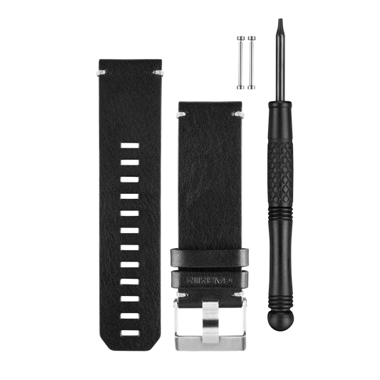 Garmin Black Leather Watch Band (010-12168-29) by Garmin