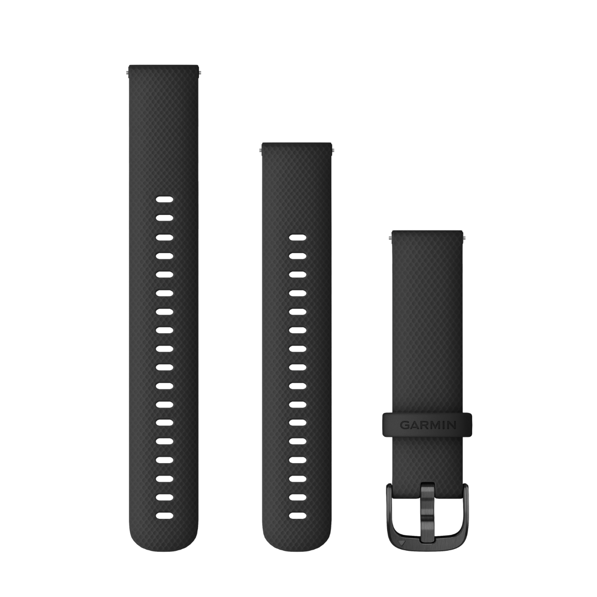 Garmin Quick Release Bands (18 mm) Black with Slate Hardware (010-12932-01)