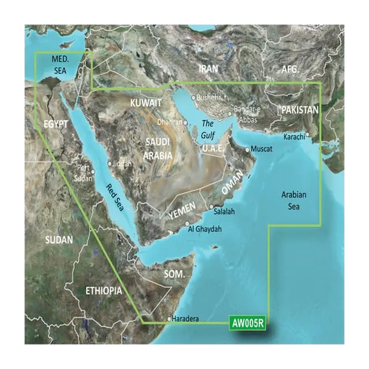 Garmin The Gulf and Red Sea Coastal Charts BlueChart g3 | HXAW005R | microSD/SD by Garmin