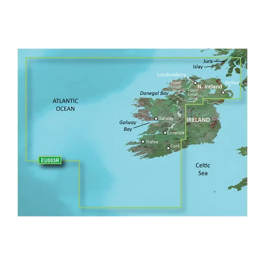 Garmin Ireland, West Coastal and Inland Charts BlueChart g3 Vision | VEU005R | microSD/SD by Garmin