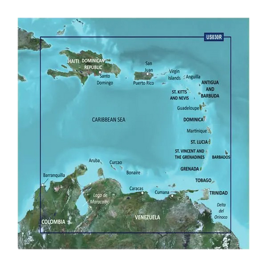 Garmin Caribbean, Southeast Coastal Charts BlueChart g3 Vision | VUS030R | microSD/SD (010-C0731-00) by Garmin