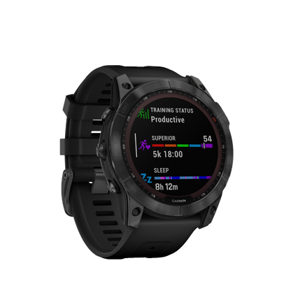 Garmin Fenix 7X Solar, Slate Gray with Black Band (Garmin Certified Refurbished)