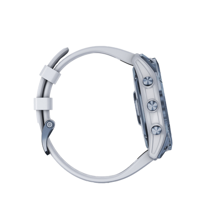 Garmin Fenix 7x Sapphire Solar - Mineral Blue DLC Titanium with Whitestone Band (010-02541-14)
