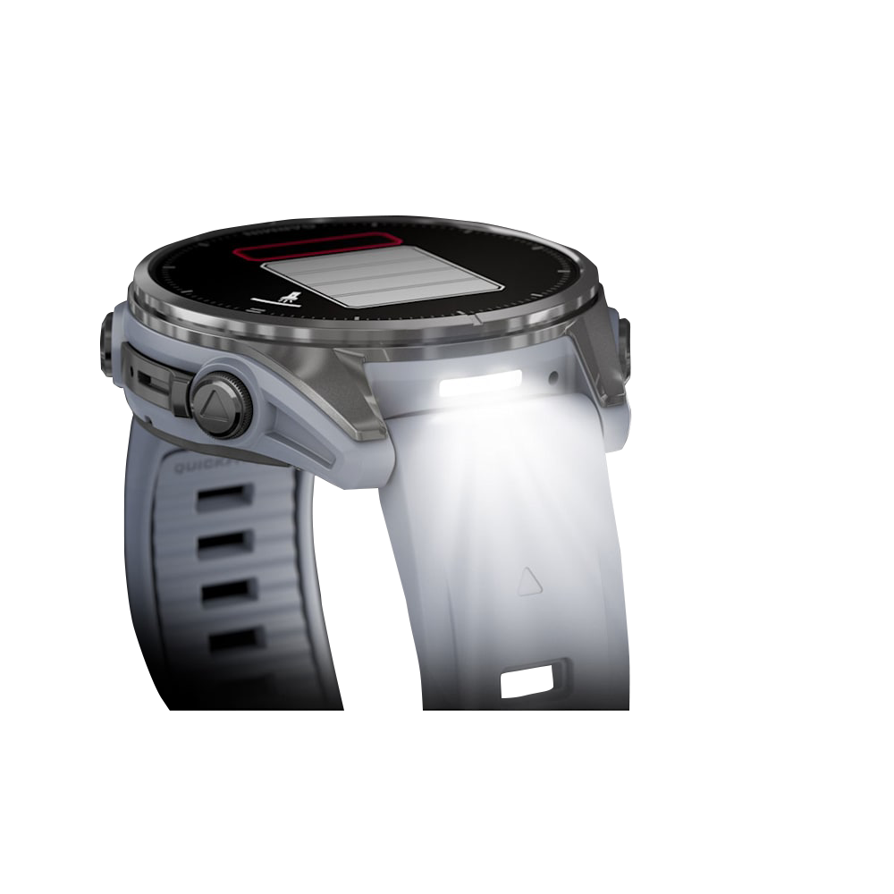Garmin Fenix 8, AMOLED 43mm, Silver with Whitestone Silicone Band (010-02903-00)