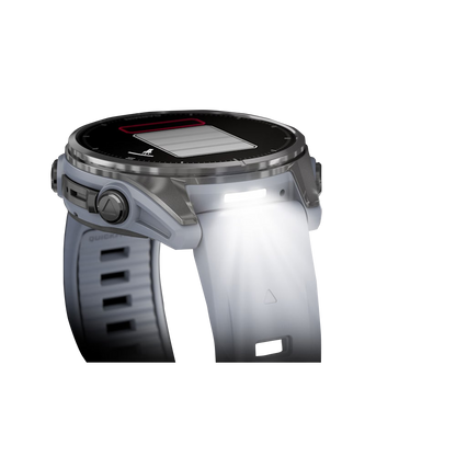 Garmin Fenix 8, AMOLED 43mm, Silver with Whitestone Silicone Band (010-02903-00)