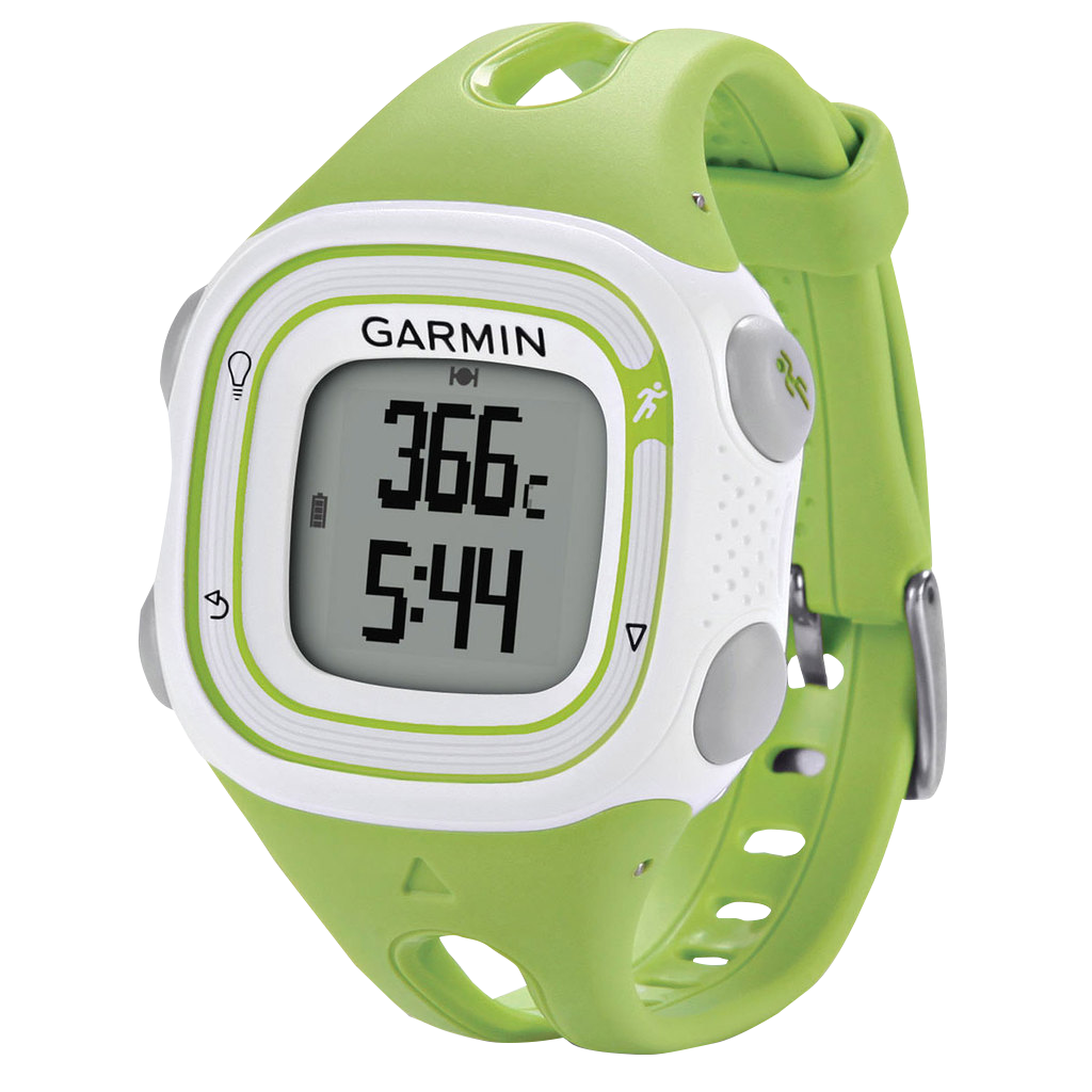 Garmin Forerunner 10, White & Green, Fitness GPS Smartwatch for Runners (Garmin Certified Refurbished)