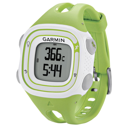 Garmin Forerunner 10, White & Green, Fitness GPS Smartwatch for Runners (Garmin Certified Refurbished)